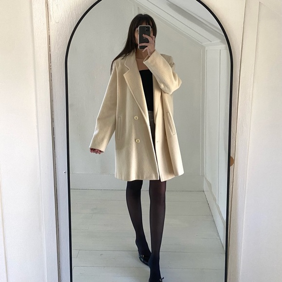 Forecaster of Boston Vintage 80s Wool Double Breasted Coat Size 13/14 - Picture 4 of 13